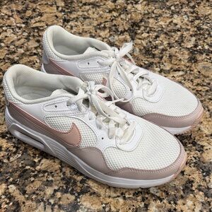 Nike Air Max Women's White and Light Pink Sneakers